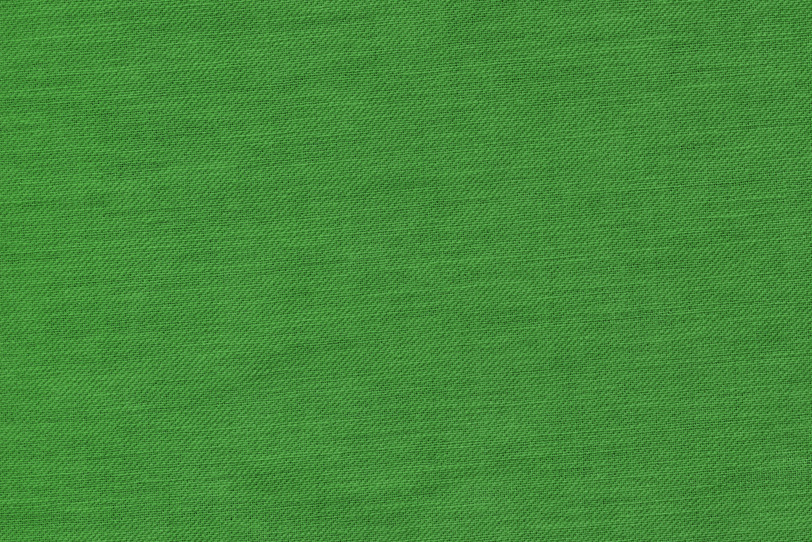 緑色に染められた綿の布の写真画像