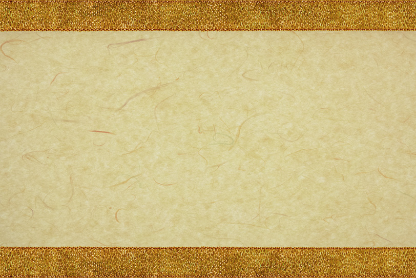 和紙に金帯の和風フレームの写真画像