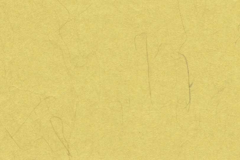 楮のテクスチャがある淡黄色の和紙の写真画像