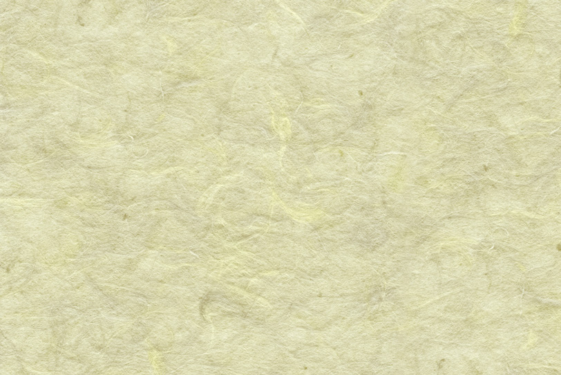 楮の質感が浮き出た淡黄蘗の和紙の写真画像