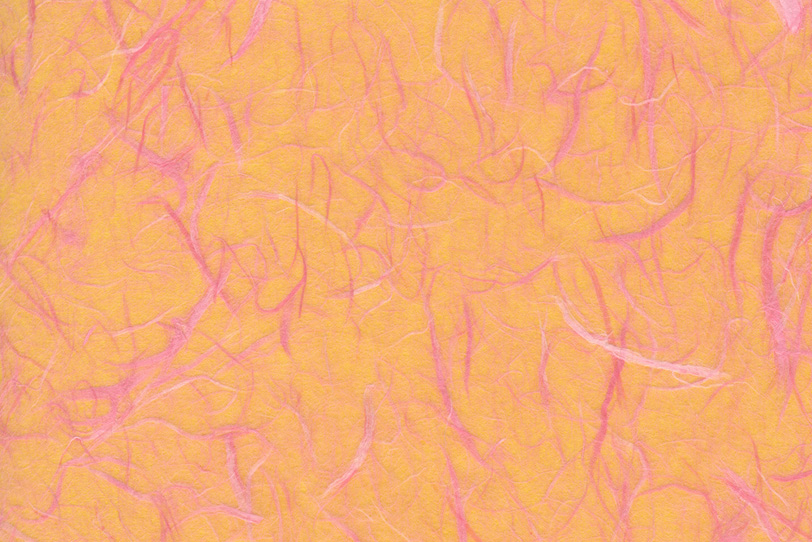 オレンジとピンクの模様の和紙の写真画像