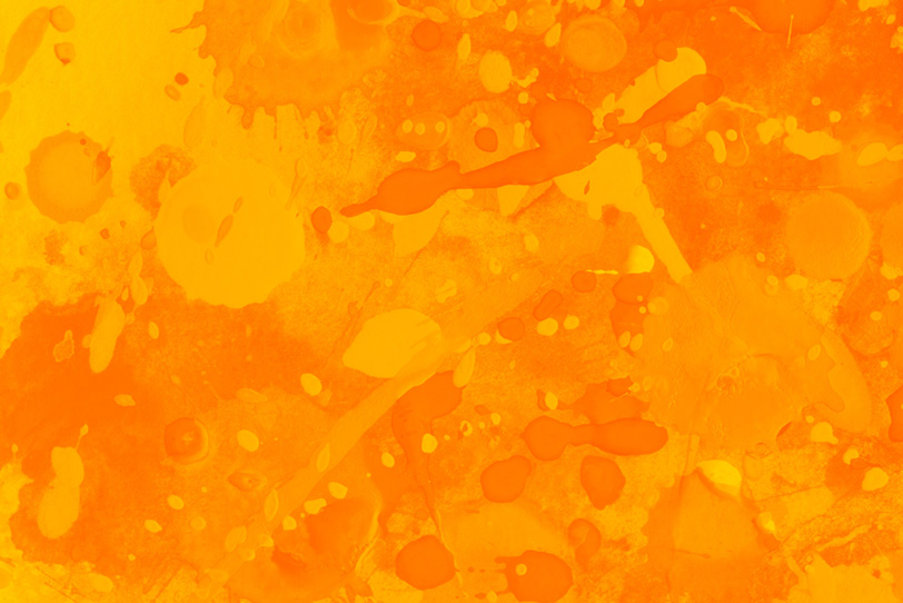 オレンジの水彩ペイントのフリー画像