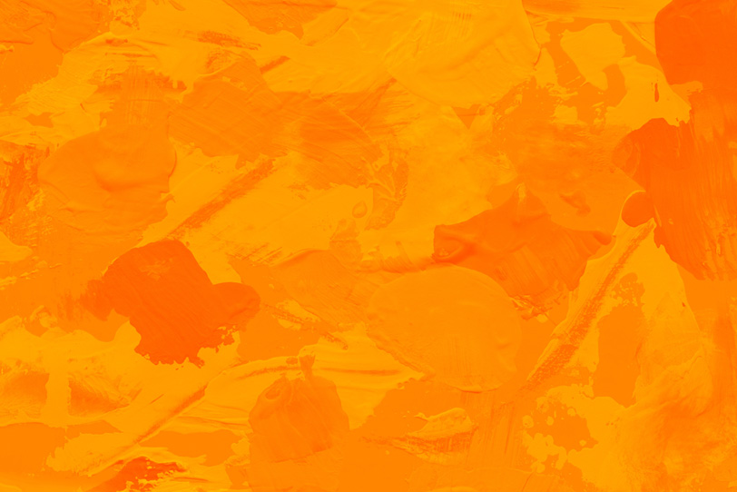 かわいいオレンジの水彩カラーペイント画像