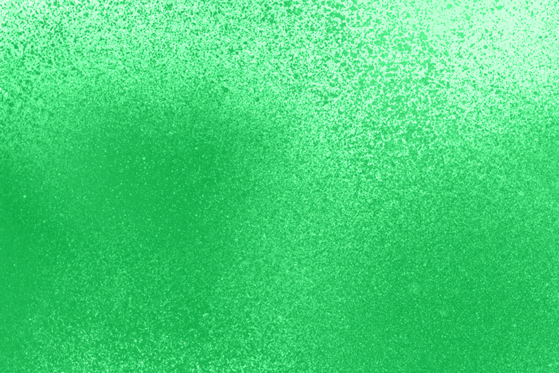緑のカラースプレーでオシャレな画像
