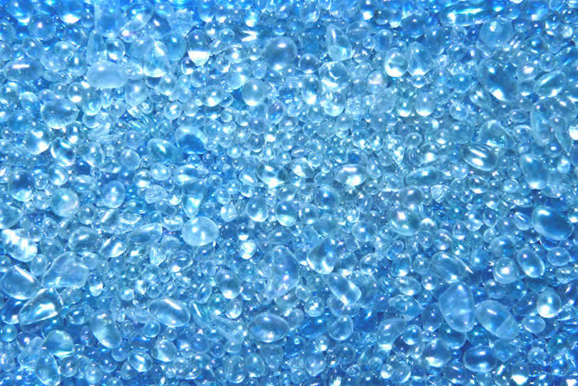 キラキラのガラス粒の写真画像
