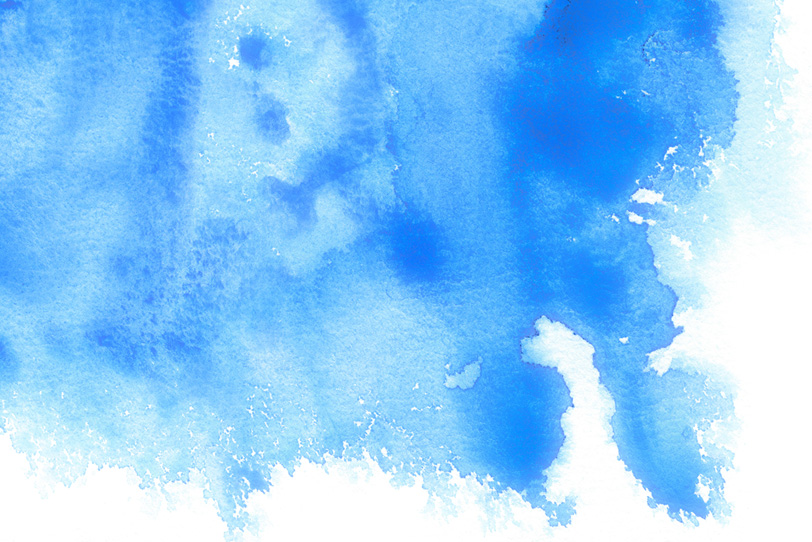 ブルーが滲む水彩テクスチャの写真画像