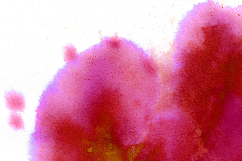 花のような紅色の水彩テクスチャの写真画像
