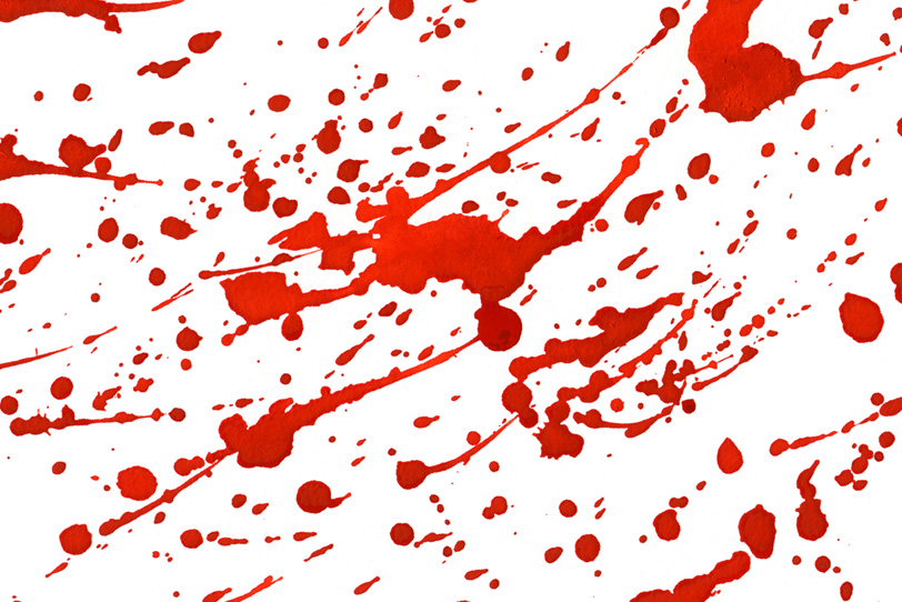 血飛沫の様な赤い水彩テクスチャの写真画像