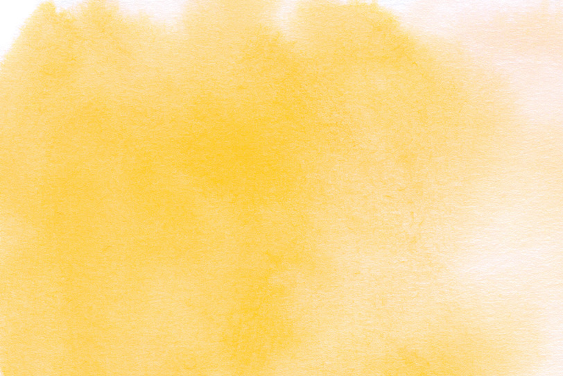 クロムイエローの水彩ぼかしの写真画像