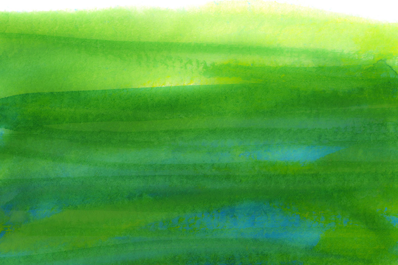 ホーリーグリーンの水彩イメージの写真画像