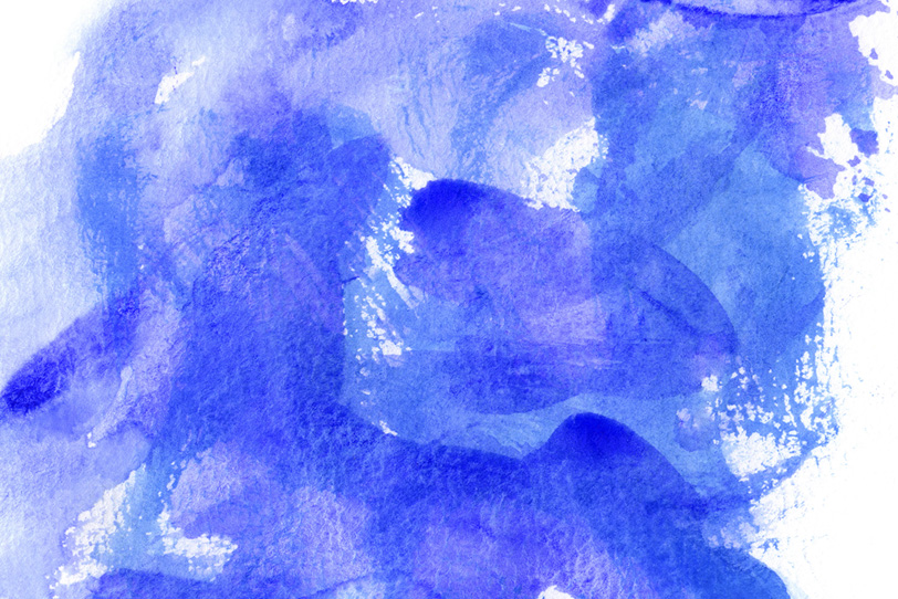 群青色の荒い水彩タッチの写真画像