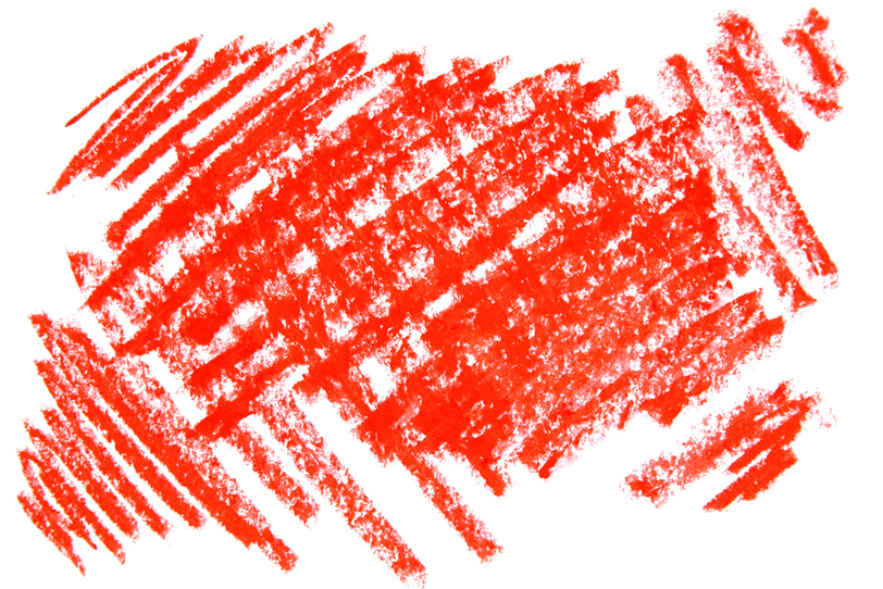 赤色のクレヨンのテクスチャの写真画像