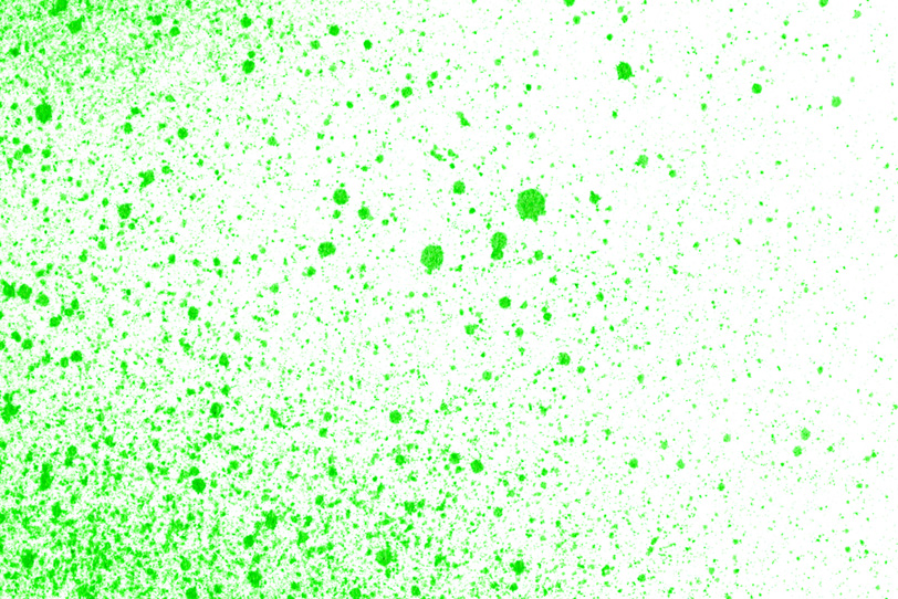 蛍光グリーンの飛沫テクスチャの写真画像