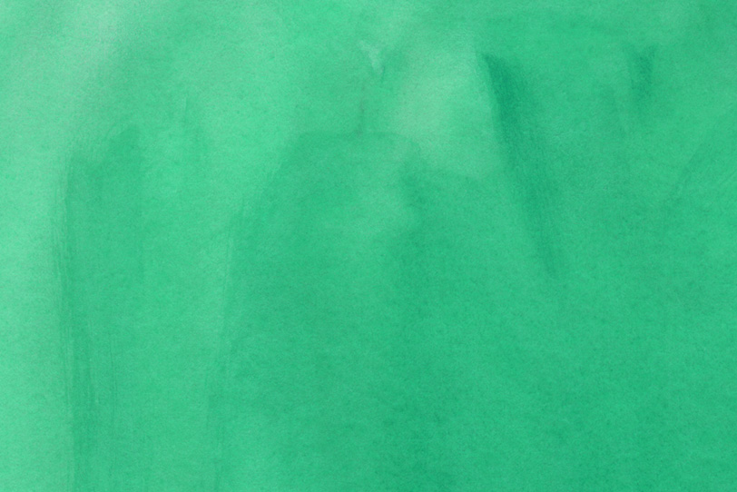 塗り斑のあるコバルトグリーンの水彩の写真画像