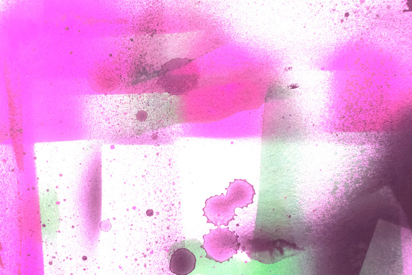 白背景にピンクの様々なテクスチャの写真画像