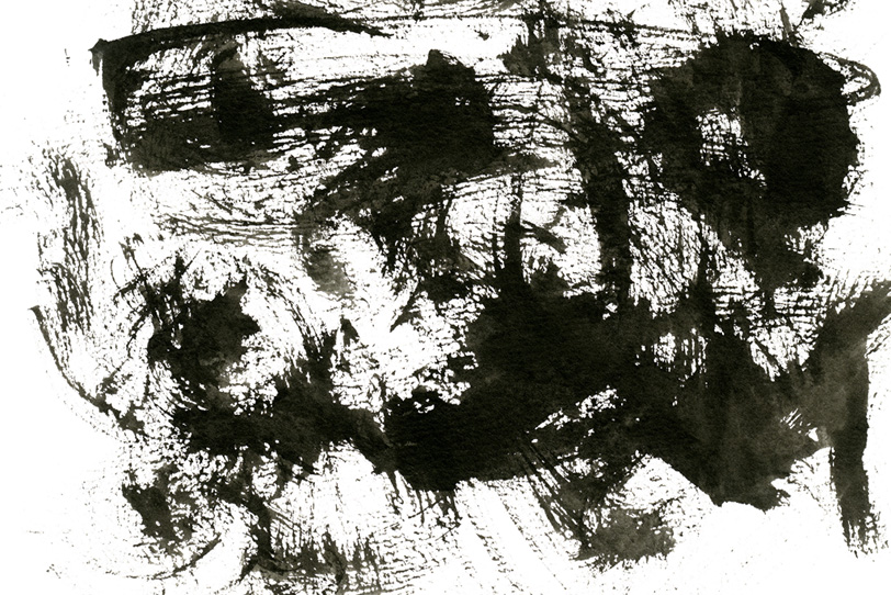 かすれた筆跡の黒墨のテクスチャの写真画像
