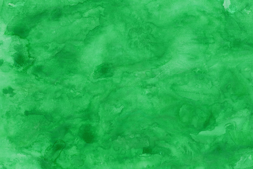 緑色の水彩のフリー画像