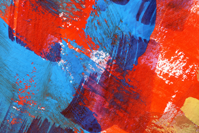 赤と青の掠れた水彩の背景画像