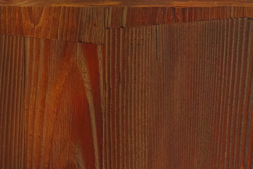 継ぎ接ぎしたタモ木材の板の写真画像