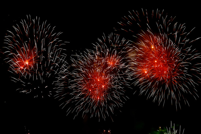 夜空に広がる日本の花火