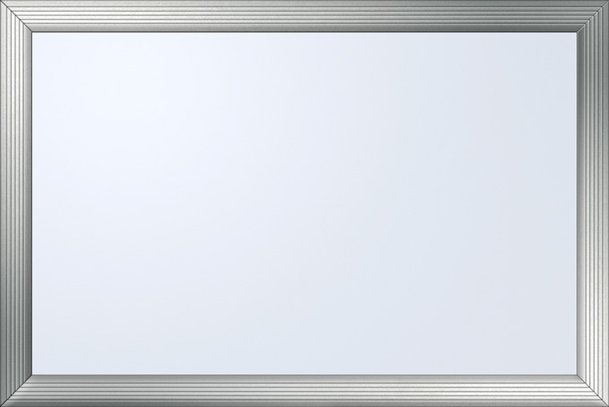 シルバー枠のホワイトボードの素材（額縁 壁紙の背景フリー画像）