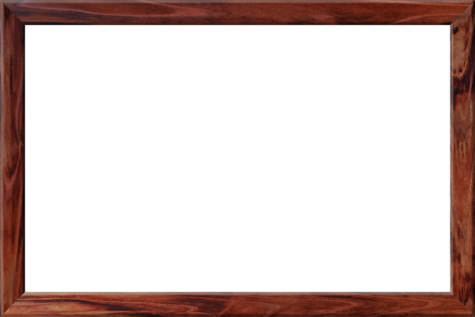 和風の木製のフレーム素材（額縁 壁紙の背景フリー画像）