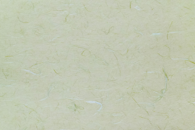 緑と白の楮繊維が入った柳鼠色の雲竜和紙（和紙 灰色の背景フリー画像）
