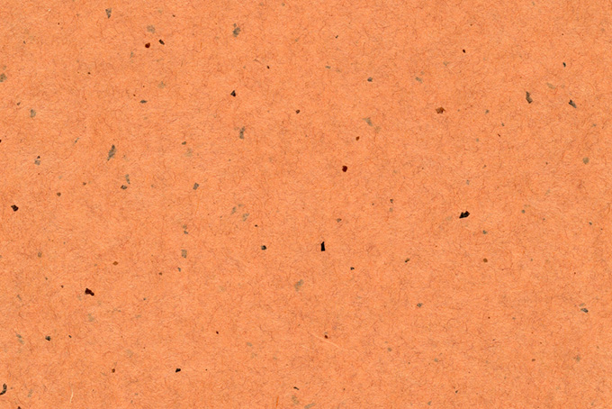 鶏冠石色の楮皮入り和紙（オレンジ 和紙）