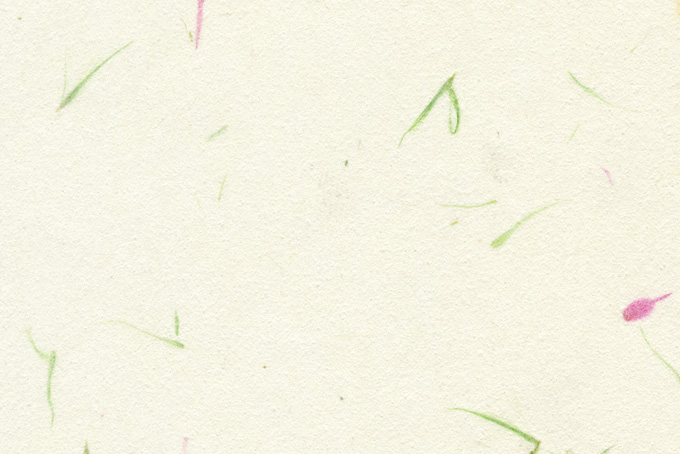 白百合色の紙に草模様がある和紙（白 和紙 テクスチャの背景フリー画像）