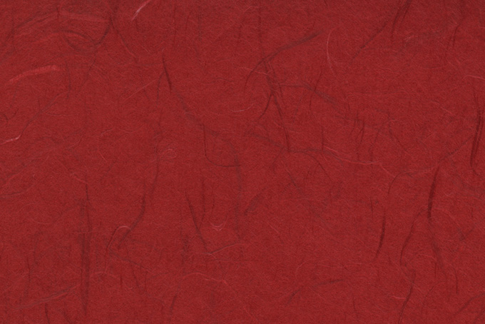 深い紅色の楮筋がある雲龍和紙（和紙 赤色の背景フリー画像）