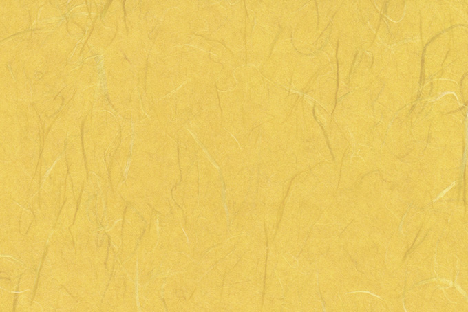 花葉色の楮繊維入り和紙（和紙 黄色の背景フリー画像）
