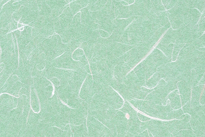 緑青色の地紙に白楮筋がある和紙（和紙 緑色の背景フリー画像）