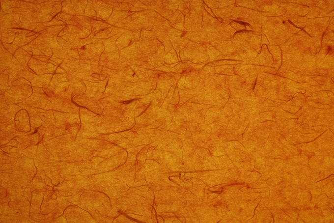 雲竜柄の蜜柑色和紙（オレンジ 和紙 綺麗）