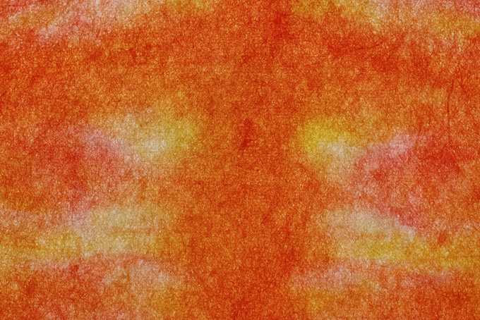 橙色と黄色がにじむ暈染和紙（グラデーション 和紙の背景フリー画像）