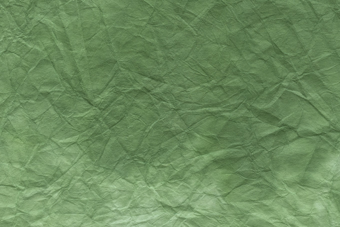 葉菜ような緑青色の揉絞染和紙（和紙 模様の背景フリー画像）