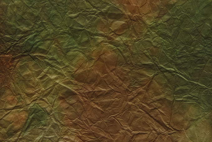 海松色と茶色の揉染和紙（和紙 模様の背景フリー画像）