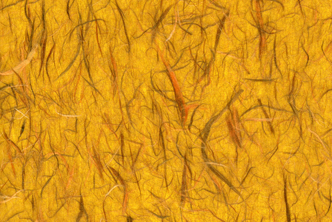 温もりを感じる橙色の和紙（和紙 繊維の背景フリー画像）