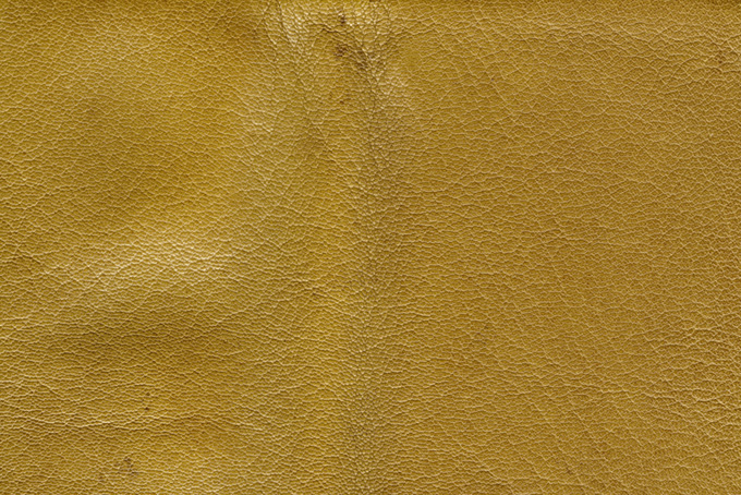 黄色に染められた革のテクスチャ（革 テクスチャの背景フリー画像）