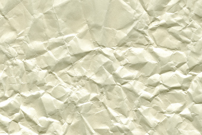 硬いシワが無数についた紙の素材（紙 素材の背景フリー画像）