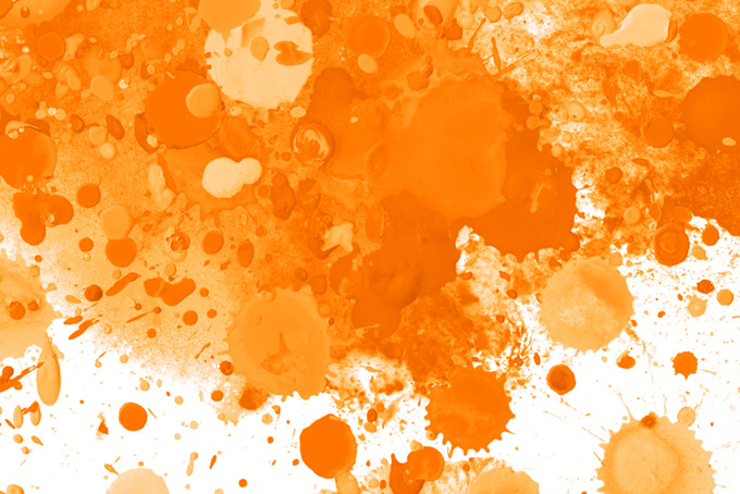 オレンジ色のスプラッシュテクスチャ素材（スプラッシュ オレンジの背景フリー画像）