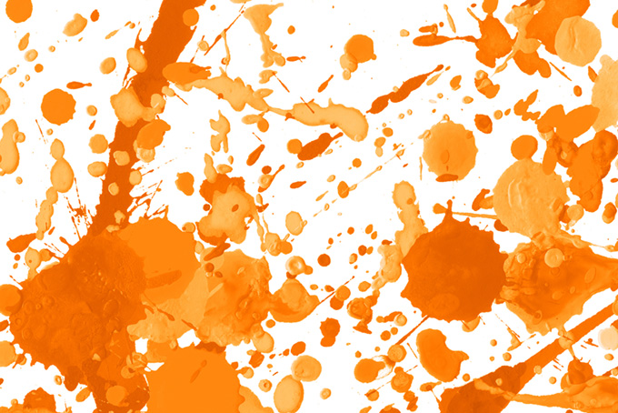 オレンジ色のスプラッシュのカワイイ素材（スプラッシュ オレンジ おしゃれの背景フリー画像）