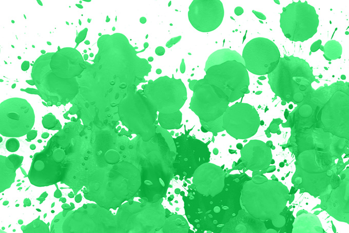 緑のスプラッシュペイントでオシャレな画像（スプラッシュ 緑 カラフルの背景フリー画像）