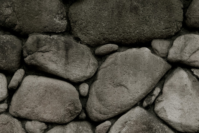 素朴な石の壁（石壁 画像の背景フリー画像）