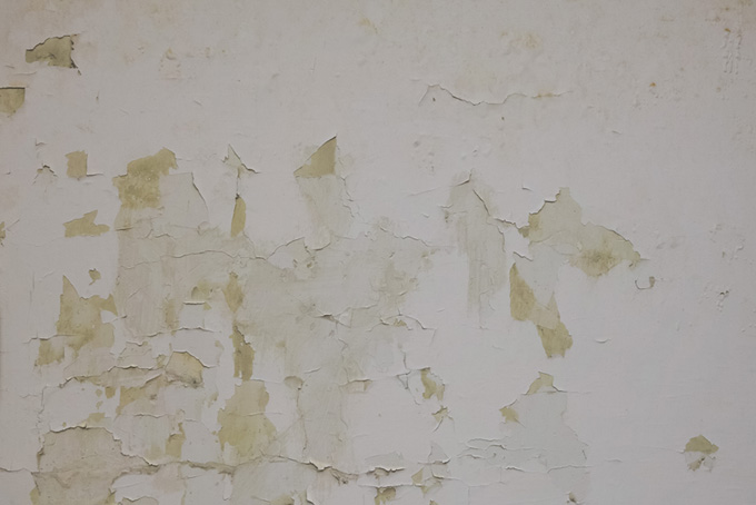 塗装がパリパリに剥がれた壁（テクスチャ グランジの背景フリー画像）