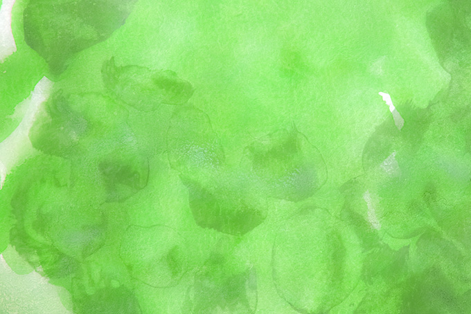 緑色の水彩絵具の薄い塗り（テクスチャ 素材の背景フリー画像）