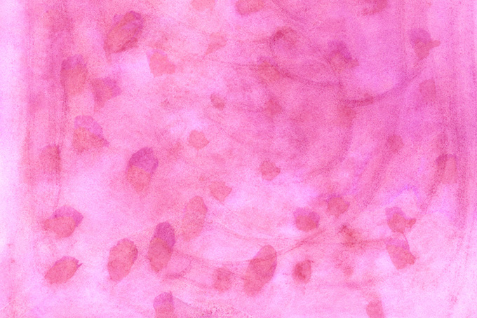ピンクの花ビラのような水彩（テクスチャ 素材の背景フリー画像）