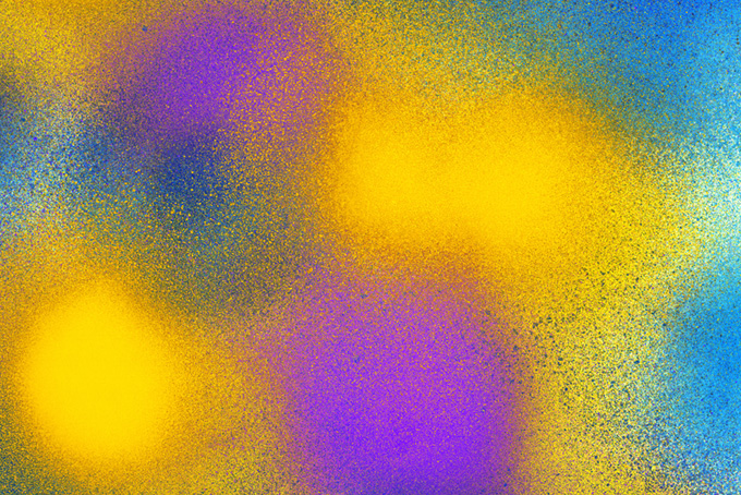 黄色・紫色・青色のスプレーグラデーション（グラデーション 壁紙の背景フリー画像）
