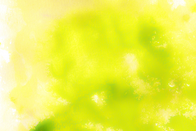 黄色と緑の水彩が混ざり合うグラデーション（水彩 テクスチャの背景フリー画像）