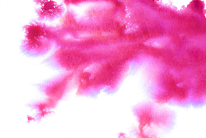 水彩画 素材 背景 ピンク色 ペイント 抽象 にじみ ぼかし 鮮やか 綺麗 （水彩 素材の背景フリー画像）