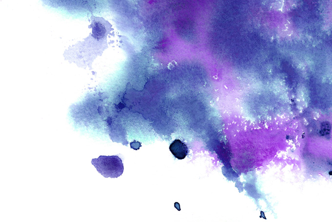紫と紺のおしゃれな水彩模様の画像（水彩 おしゃれなの背景フリー画像）
